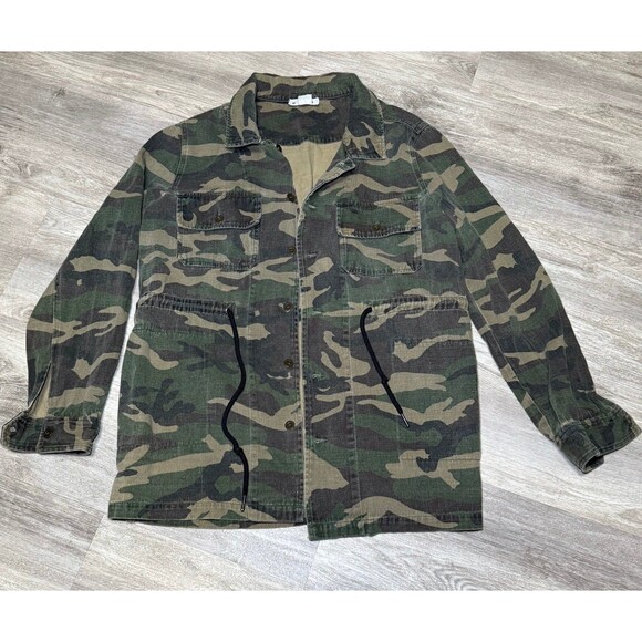Live‎ free unisex camo jean jacket size large - Picture 1 of 4
